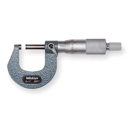 Micrometer, 0 to 1", 0.001, Ratchet