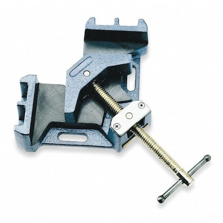 Angle Clamp, 4 1/8 in Jaw W, Cast Iron