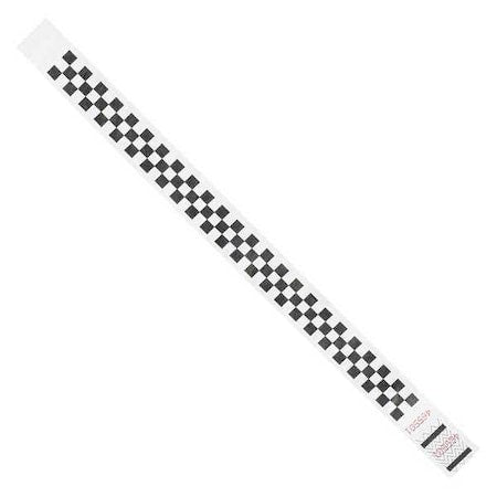 Wristbands, 3/4" x 10", Checkerboard, Black/White, PK500