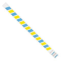 Wristbands, 3/4" x 10", Stripes, Blue/Yellow, PK500