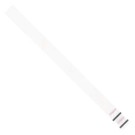 Wristbands, 3/4" x 10", White, PK500