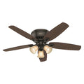 Decorative Ceiling Fan, 54 in Blade Dia, 5 Blades, Variable Speeds, 120V AC, New Bronze