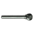 3/16x1/4 Solid Carbide Shank Standard Cut Carbide SD-14 Cle-Line 1853 Ball Shaped Bur