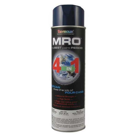 Spray Paint, Deep Blue, Deep Blue, Gloss, Solvent, 16 oz