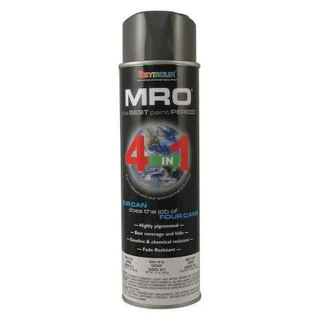 Spray Paint, Gray, Gray, Gloss, Solvent, 16 oz