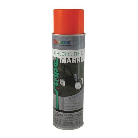 Athletic Field Marking Paint, 17 oz., Fluorescent Orange, Water -Based