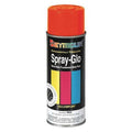 Spray-Glo Paint, Flour Red, 12oz., Fluorescent Red, Flat, Solvent, 12 oz