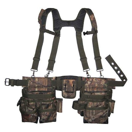 Tool Belt, Suspension Rig, Camo, 600 Poly Ripstop Fabric, 28 Pockets