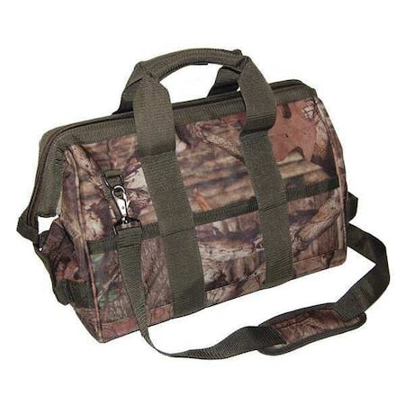Tool Bag, 16 Pocket, Camo, 16" x 8.5" x 10", Camouflage, Double Wall 600 Poly Ripstop Fabric