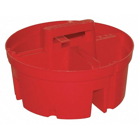 4 Compartment Super Stacker Small Parts Organizer, Fits 5 Gal Buckets, Red