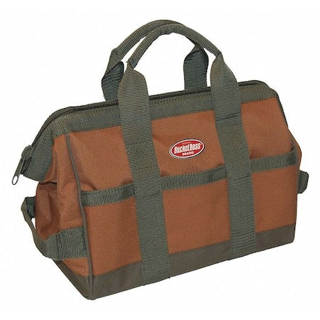 Tool Bag, 16 Pocket, 12" x 7" x 9", Double Wall 600 Poly Ripstop Fabric, 16 Pockets