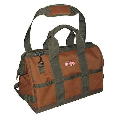 Tool Bag, 16 Pocket, 16" x 9" x 12", Double Wall 600 Poly Ripstop Fabric, 16 Pockets