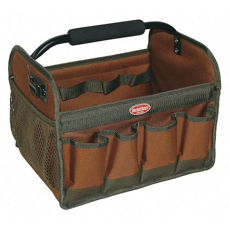 Tool Tote, Hard, 23 Pocket, 12 x 10 x 11, Double Wall 600 Poly Ripstop Fabric, 23 Pockets