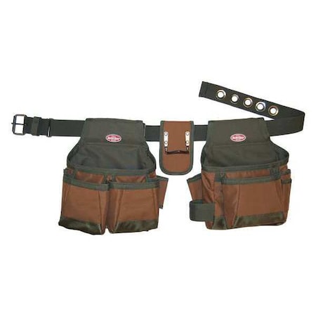 Tool Belt, Builders Rig,12 Pocket, 600 Poly Ripstop Fabric, 12 Pockets
