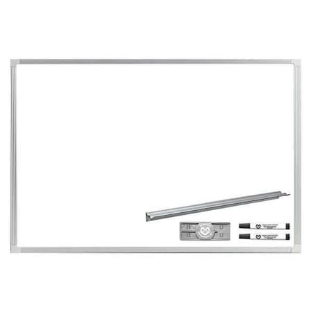 Deluxe Porcelain Dry-Erase Board,4ftx6ft, Porcelain, 48"", 72"", White