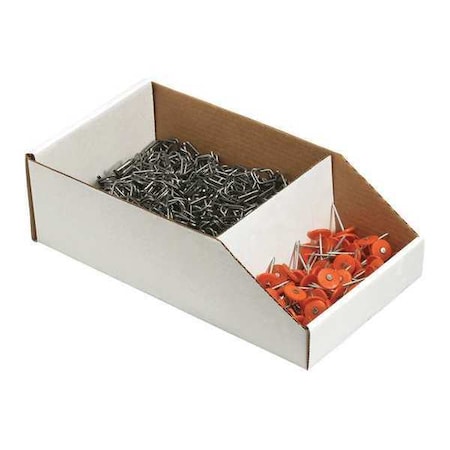 Corrugated Bin Divider, White, 3 in; 5 in H, 4 in; 5 in W, 6-1/2 in; 9-1/4 in L, 100 PK