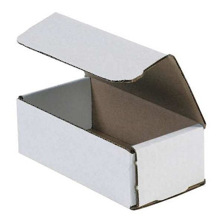 6 in x 3 5/8 in x 2 in Inside H, Literature Mailer, White, Corrugate, Single Wall