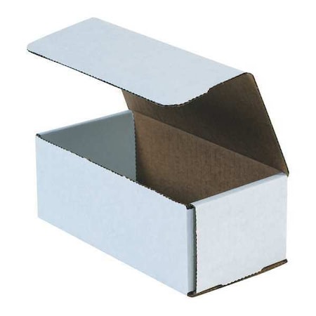 8 in x 4 in x 3 in Inside H, Literature Mailer, White, Corrugate, Single Wall