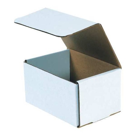 7 in x 5 in x 4 in Inside H, Literature Mailer, White, Corrugate, Single Wall