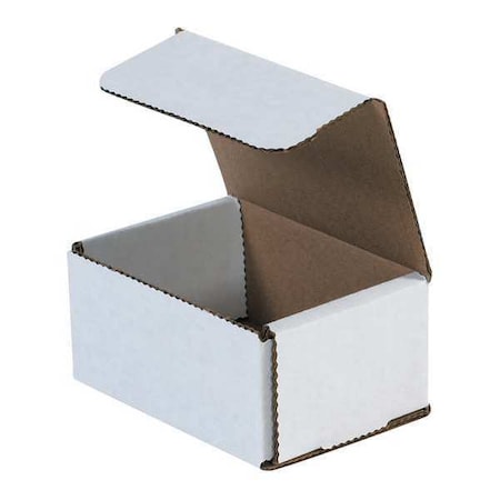 4 in x 3 in x 2 in Inside H, Literature Mailer, White, Corrugate, Single Wall