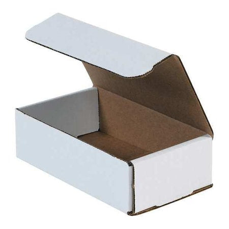 8 in x 6 in x 3 in Inside H, Literature Mailer, White, Corrugate, Single Wall