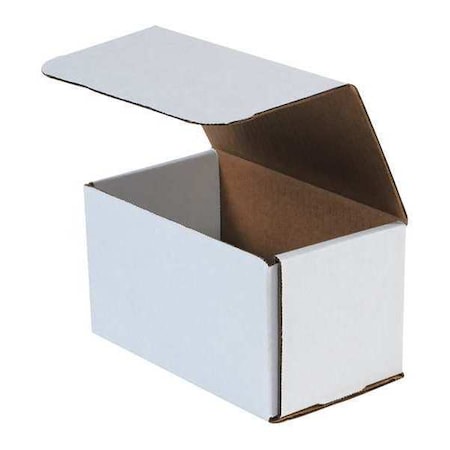 7 in x 4 in x 4 in Inside H, Literature Mailer, White, Corrugate, Single Wall