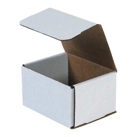 8 in x 7 in x 4 in Inside H, Literature Mailer, White, Corrugate, Single Wall