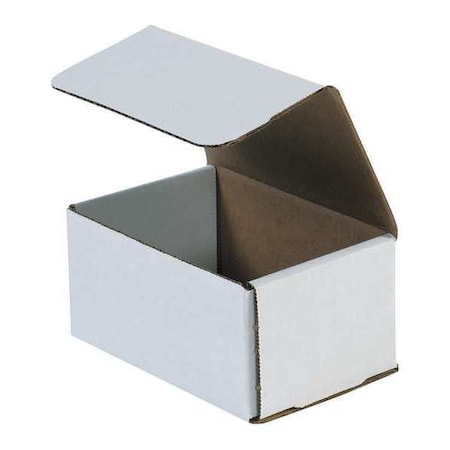 6 in x 4 in x 3 in Inside H, Literature Mailer, White, Corrugate, Single Wall