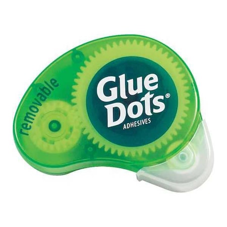 Dot N Go Removable Glue Dots Dispenser, Green, PK6