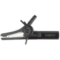 Flanged Fully Insulated Crocodile Clip, Male Banana Plug, 81mm, Black
