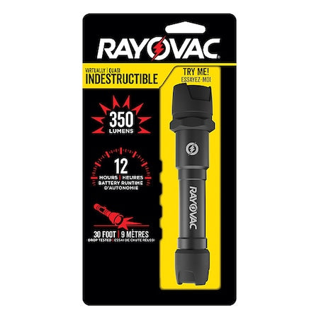 LED Flashlight, AA Battery, Black