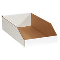 Storage Bin, White, 4-1/2 in H, 10 in W, 18 in L, 25 PK