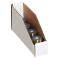 Storage Bin, White, 4-1/2 in H, 2 in W, 9 in L, 25 PK