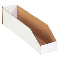 Storage Bin, White, 4-1/2 in H, 4 in W, 18 in L, 50 PK