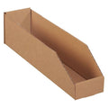 Storage Bin, Brown, 4-1/2 in H, 4 in W, 18 in L, 50 PK