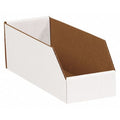 Storage Bin, White, 4-1/2 in H, 4 in W, 12 in L, 50 PK