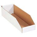 Storage Bin, White, 4-1/2 in H, 6 in W, 18 in L, 50 PK