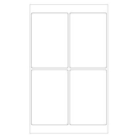 Tape Logic Laser Labels, Rectangle, 4" x 6", White, PK400