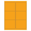 Tape Logic Rectangle Laser Labels, 4" x 3 1/3", Fluorescent Orange, PK600