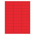 Tape Logic Rectangle Laser Labels, 2 5/8" x 1", Fluorescent Red, PK3000