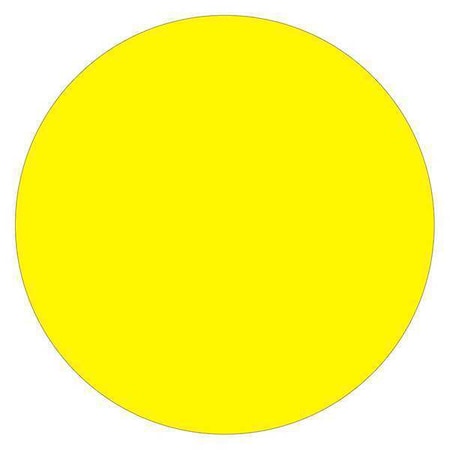 Tape Logic Inventory Circle Labels, 3", Fluorescent Yellow, 500/Roll