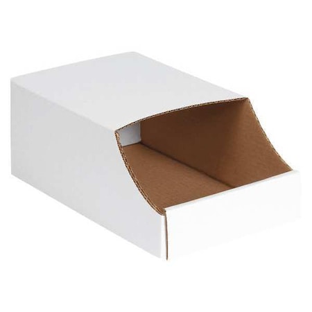 Hang & Stack Storage Bin, White, 50 PK
