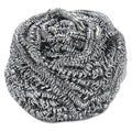 Stainless Steel Scrubber, Steel Gray, PK12