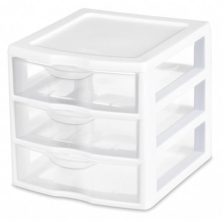 Polypropylene White, 3 Drawers
