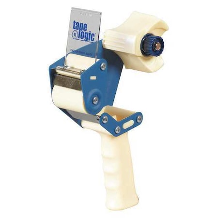 Tape Logic Heavy-Duty Carton Sealing Tape Dispenser, 2", Blue/White, 1/Each