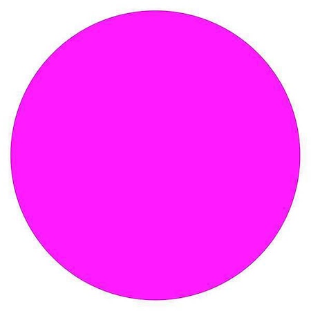 Inventory Circle Labels, 1/2", Fluorescent Pink, 500 Labels/Roll