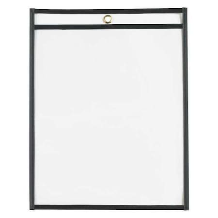 Stitched Job Ticket Holders, 8 1/2" x 11", Black, PK25