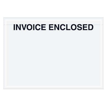 Tape Logic "Invoice Enclosed" Envelopes, Clear Face, 7" x 5", Clear, PK1000