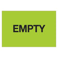 Tape Logic Labels, "Empty", 2" x 3", Fluorescent Green, 500/Roll