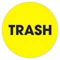 Tape Logic Labels, "Trash", 2" Circle, Fluorescent Yellow, 500/Roll